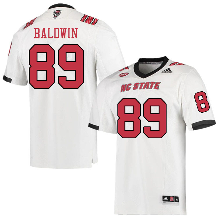Men #89 Jakolbe Baldwin NC State Wolfpack College Football Jerseys Sale-White